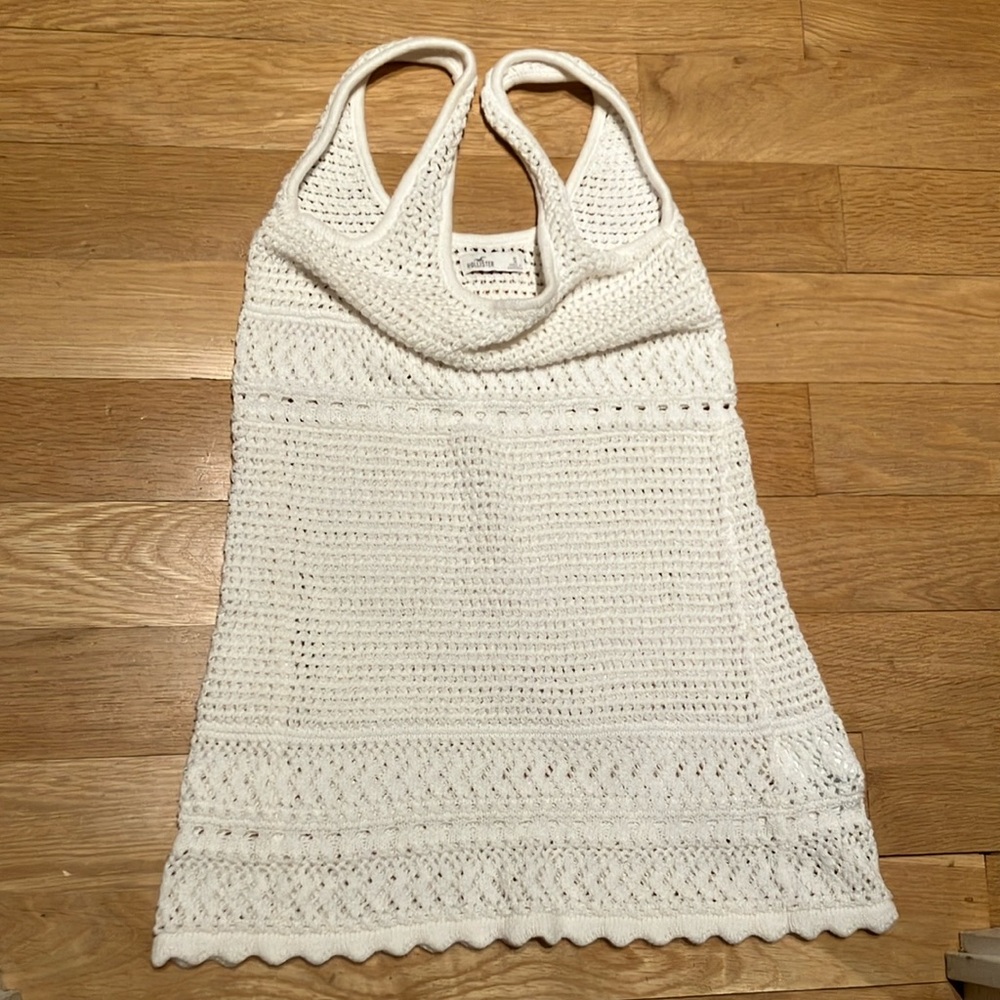 Hollister Ivory Crochet Knit Dress - Small